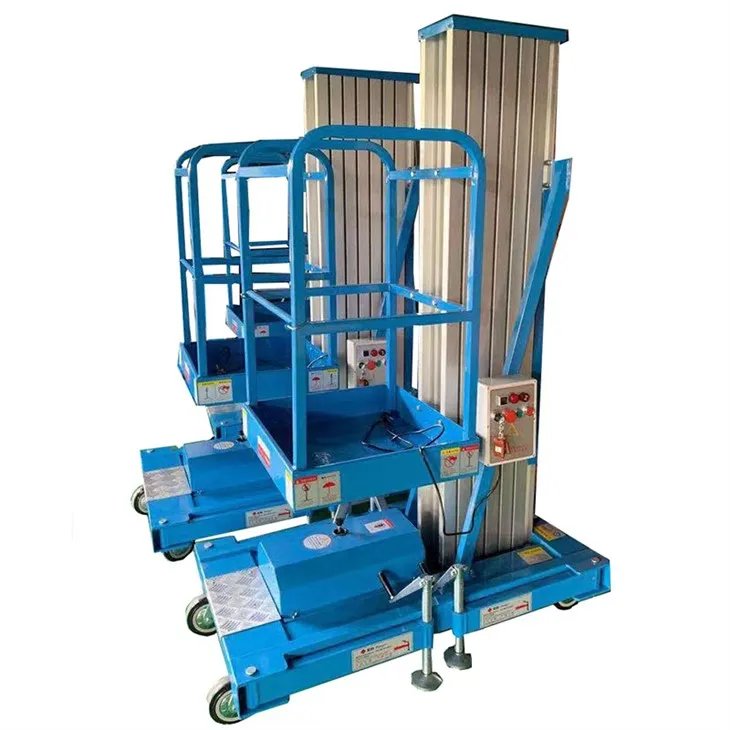 Llwyfan Gwaith Awyr Alwminiwm Un Mast