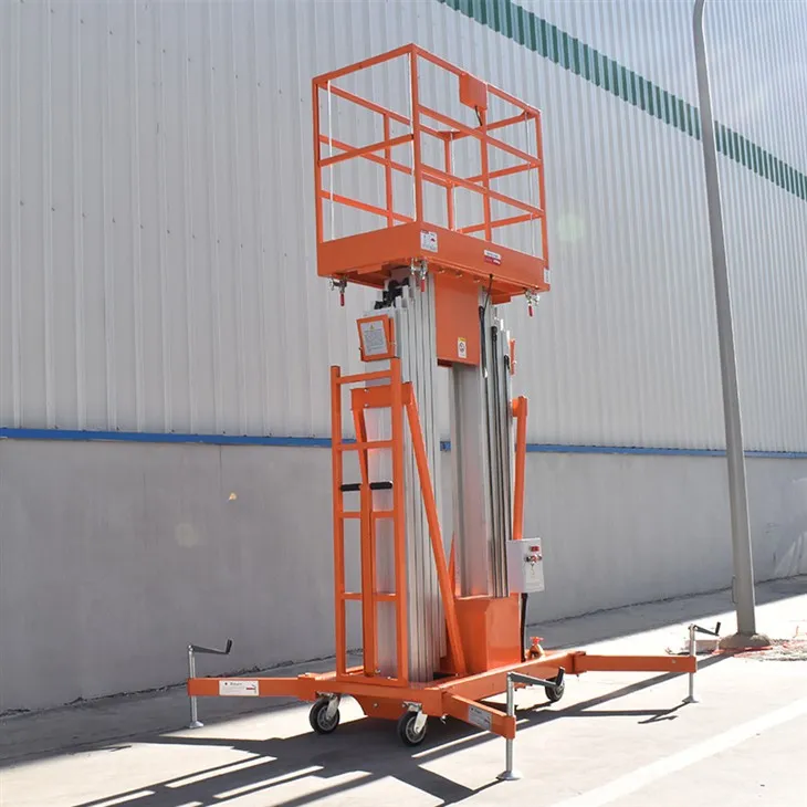 Gwthio o amgylch lifft mast alwminiwm